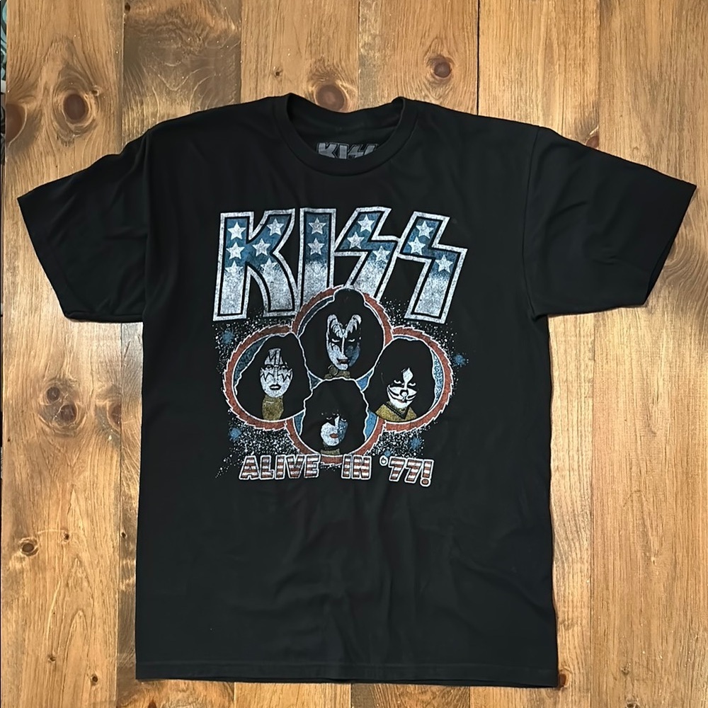 Black KISS Band Graphic T-Shirt